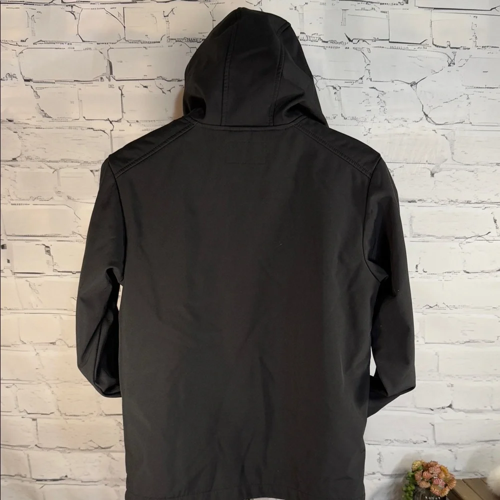 Forge Workwear‎ Kids Black RipStop Hooded Windbreaker Work Coat